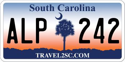 SC license plate ALP242