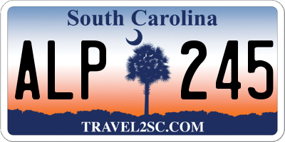 SC license plate ALP245