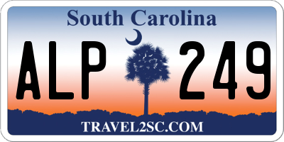 SC license plate ALP249