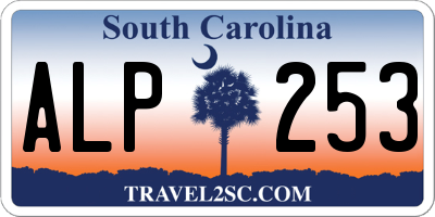 SC license plate ALP253