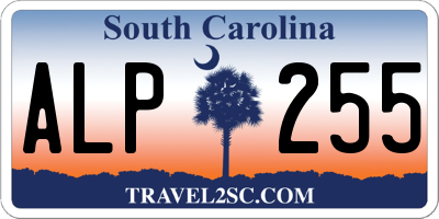 SC license plate ALP255