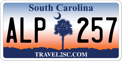 SC license plate ALP257