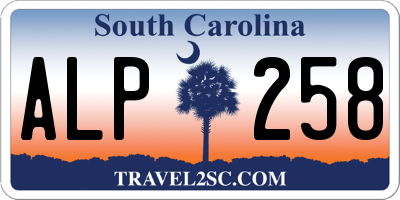 SC license plate ALP258