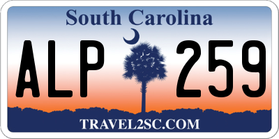 SC license plate ALP259