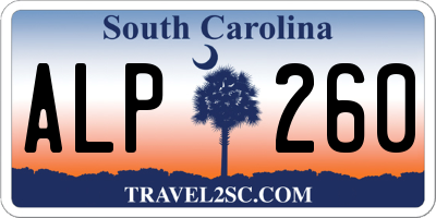 SC license plate ALP260