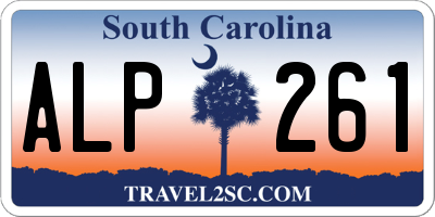 SC license plate ALP261