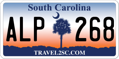 SC license plate ALP268