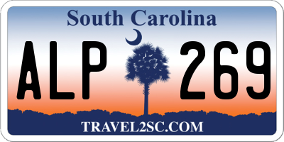 SC license plate ALP269