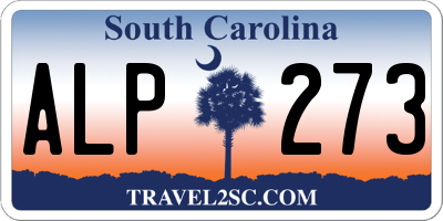 SC license plate ALP273