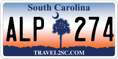 SC license plate ALP274