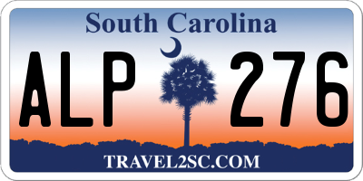 SC license plate ALP276