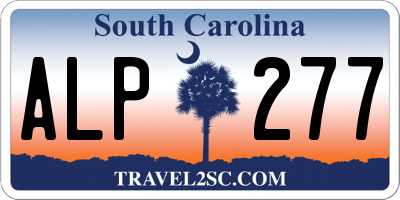 SC license plate ALP277