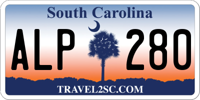 SC license plate ALP280