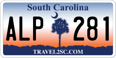 SC license plate ALP281