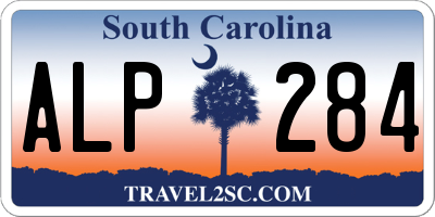 SC license plate ALP284