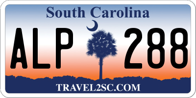 SC license plate ALP288