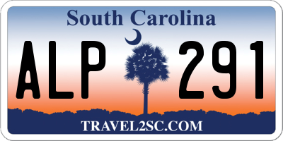 SC license plate ALP291