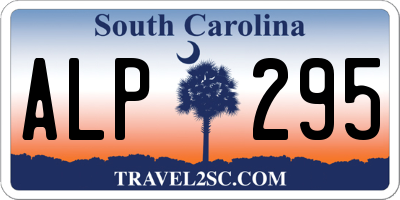 SC license plate ALP295