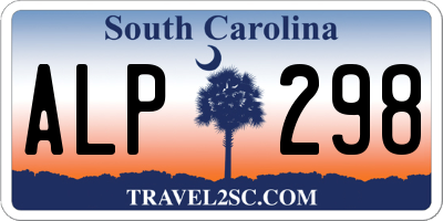 SC license plate ALP298