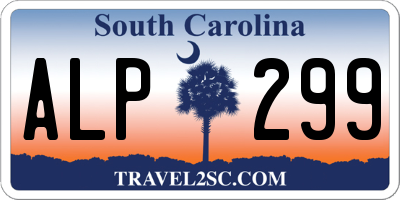 SC license plate ALP299