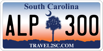 SC license plate ALP300