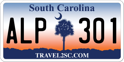 SC license plate ALP301