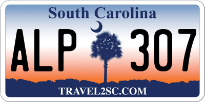 SC license plate ALP307
