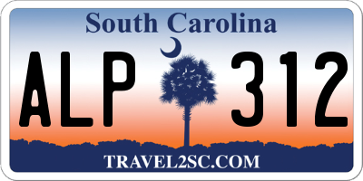 SC license plate ALP312