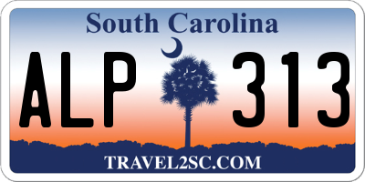 SC license plate ALP313