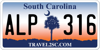 SC license plate ALP316