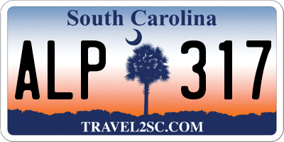 SC license plate ALP317