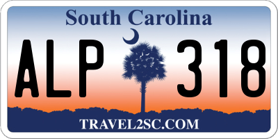 SC license plate ALP318