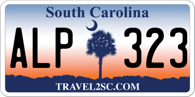 SC license plate ALP323