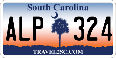 SC license plate ALP324