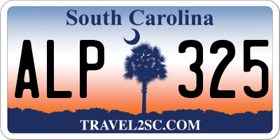 SC license plate ALP325