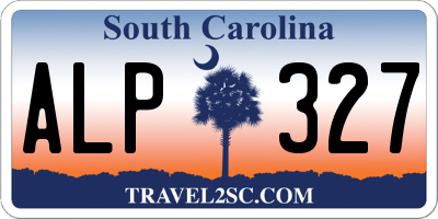 SC license plate ALP327