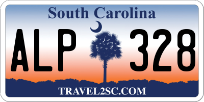 SC license plate ALP328