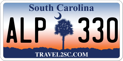 SC license plate ALP330