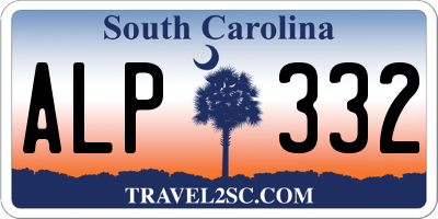 SC license plate ALP332