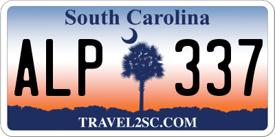SC license plate ALP337