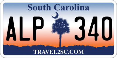 SC license plate ALP340