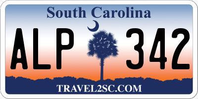 SC license plate ALP342