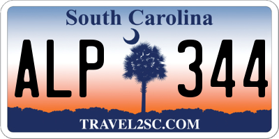 SC license plate ALP344