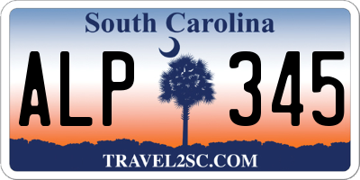 SC license plate ALP345