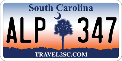 SC license plate ALP347