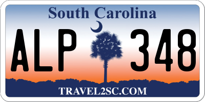 SC license plate ALP348