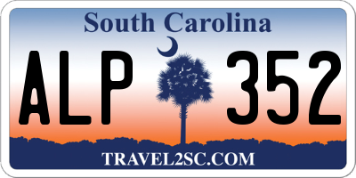 SC license plate ALP352