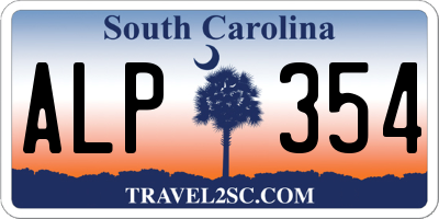 SC license plate ALP354