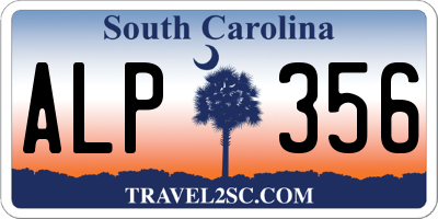 SC license plate ALP356