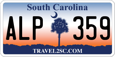 SC license plate ALP359